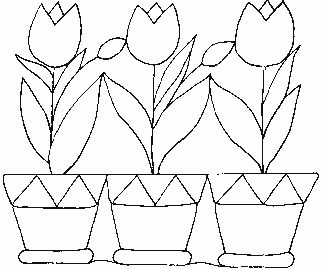 Dessin à colorier: Tulipe (Nature) #161623 - Coloriages à Imprimer Gratuits