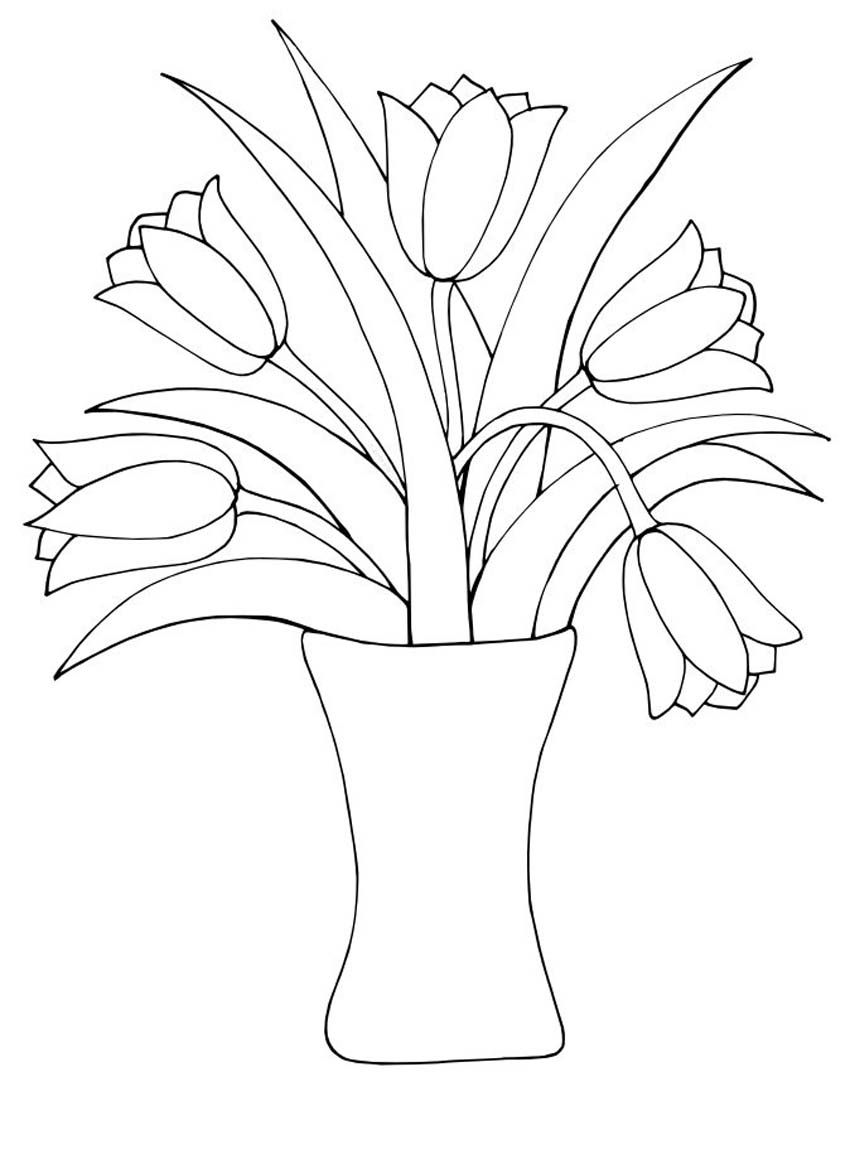 Dessin à colorier: Tulipe (Nature) #161654 - Coloriages à Imprimer Gratuits