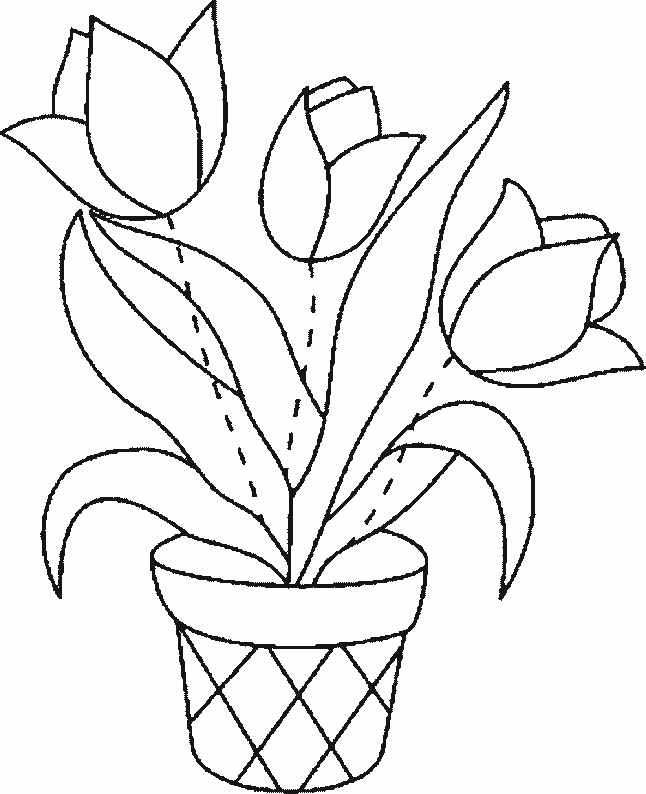 Dessin à colorier: Tulipe (Nature) #161656 - Coloriages à Imprimer Gratuits