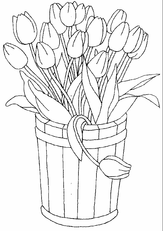 Dessin à colorier: Tulipe (Nature) #161666 - Coloriages à Imprimer Gratuits