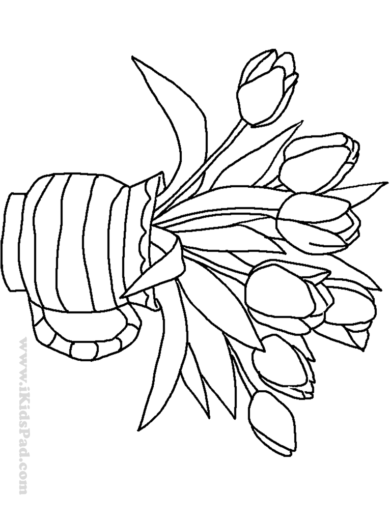 Dessin à colorier: Tulipe (Nature) #161774 - Coloriages à Imprimer Gratuits