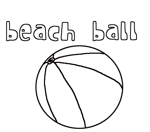 Dessin à colorier: Ballon de plage (Objets) #169180 - Coloriages à Imprimer Gratuits