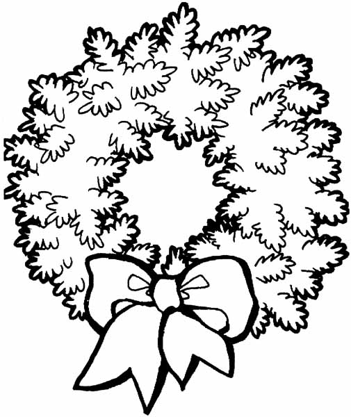 Dessin à colorier: Couronne de Noël (Objets) #169332 - Coloriages à Imprimer Gratuits