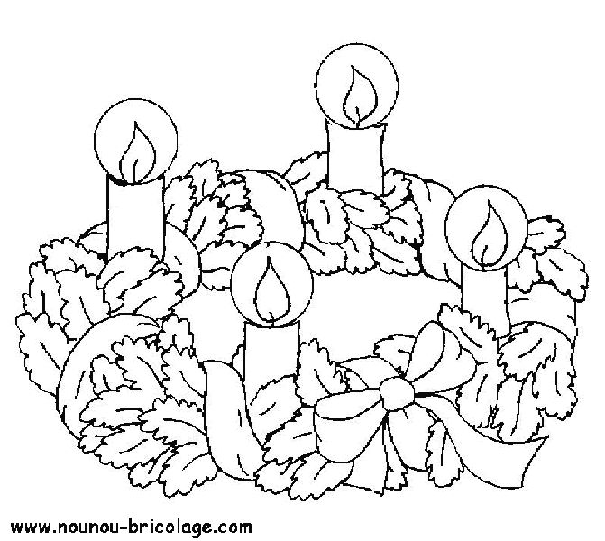 Dessin à colorier: Couronne de Noël (Objets) #169429 - Coloriages à Imprimer Gratuits