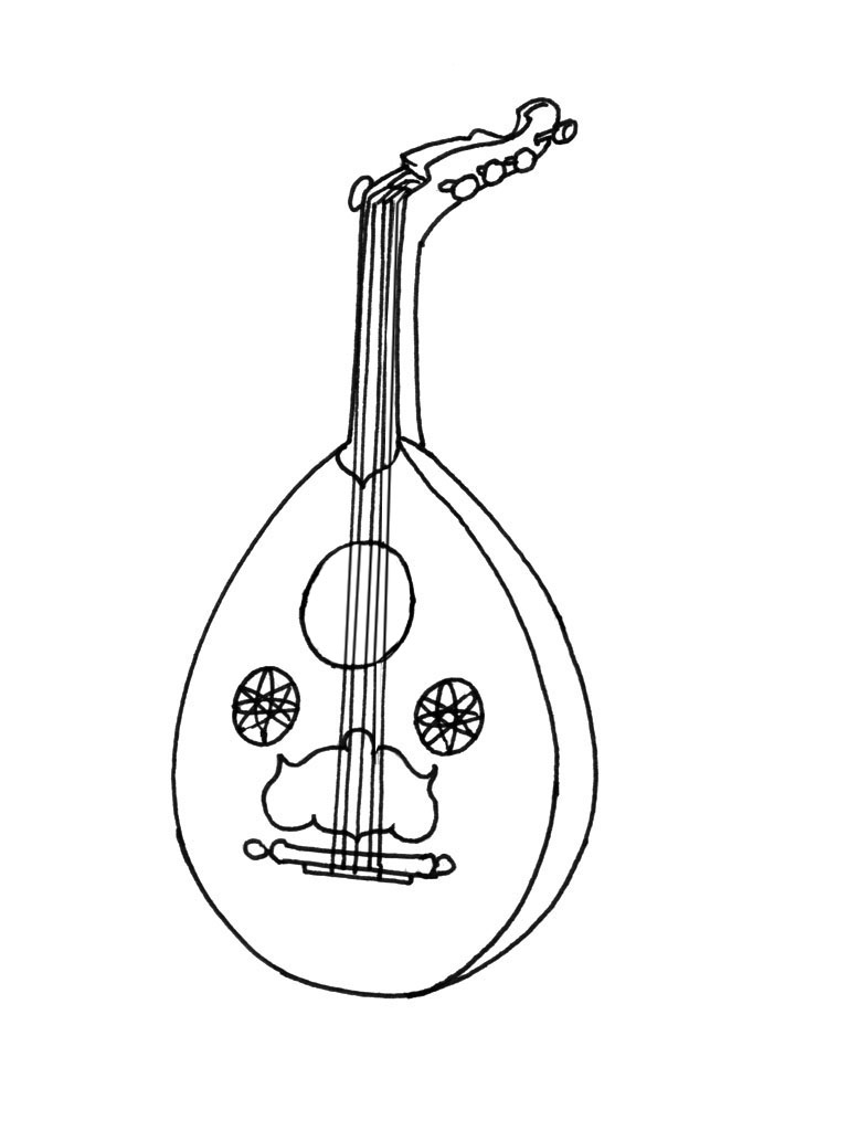 Dessin à colorier: Instruments de musique (Objets) #167154 - Coloriages à Imprimer Gratuits