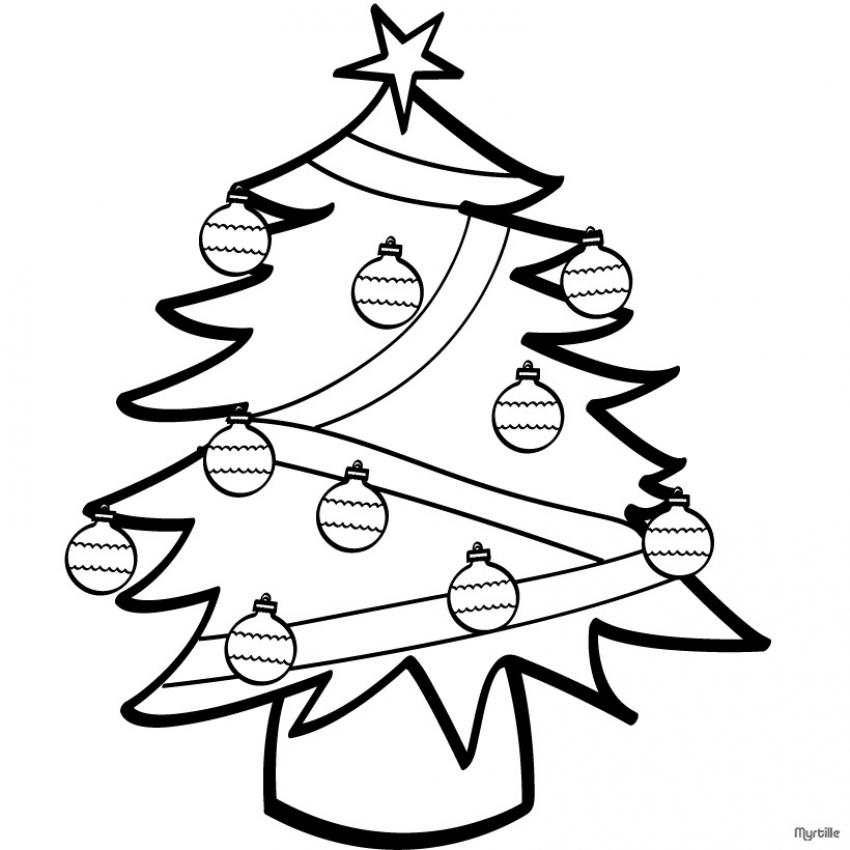 Dessin à colorier: Sapin de Noël (Objets) #167442 - Coloriages à Imprimer Gratuits