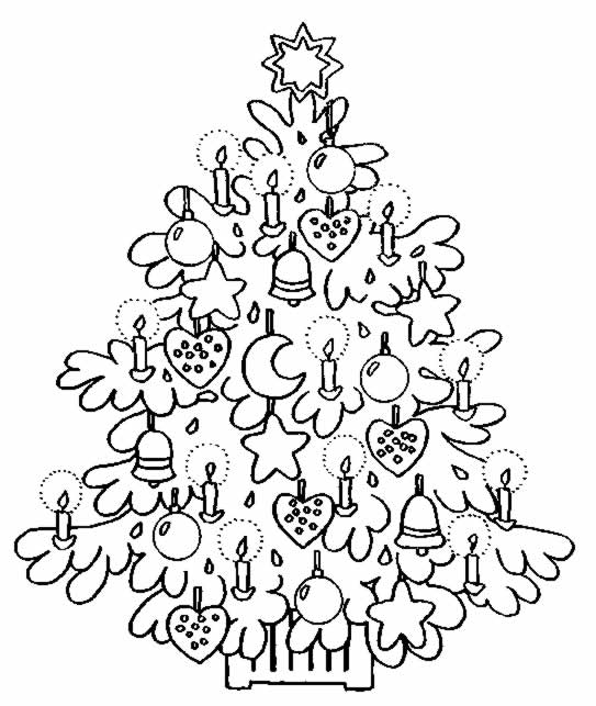 Dessin à colorier: Sapin de Noël (Objets) #167468 - Coloriages à Imprimer Gratuits