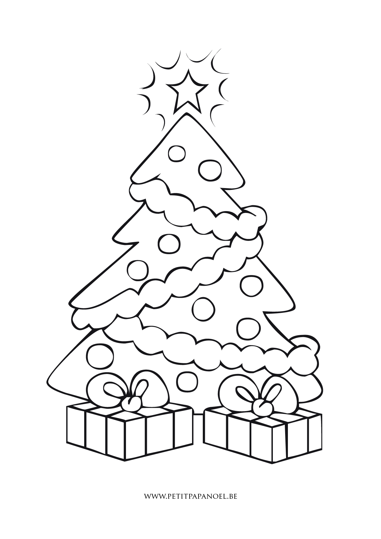 Dessin à colorier: Sapin de Noël (Objets) #167481 - Coloriages à Imprimer Gratuits