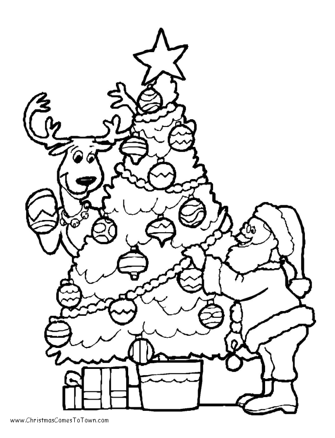 Dessin à colorier: Sapin de Noël (Objets) #167482 - Coloriages à Imprimer Gratuits