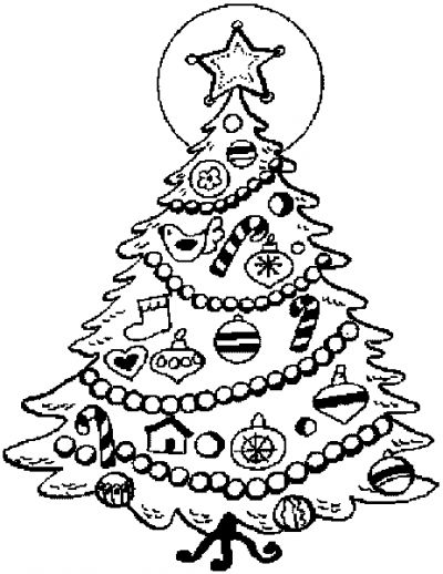 Dessin à colorier: Sapin de Noël (Objets) #167513 - Coloriages à Imprimer Gratuits
