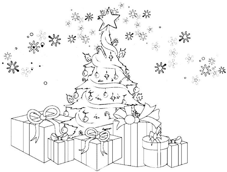Dessin à colorier: Sapin de Noël (Objets) #167547 - Coloriages à Imprimer Gratuits