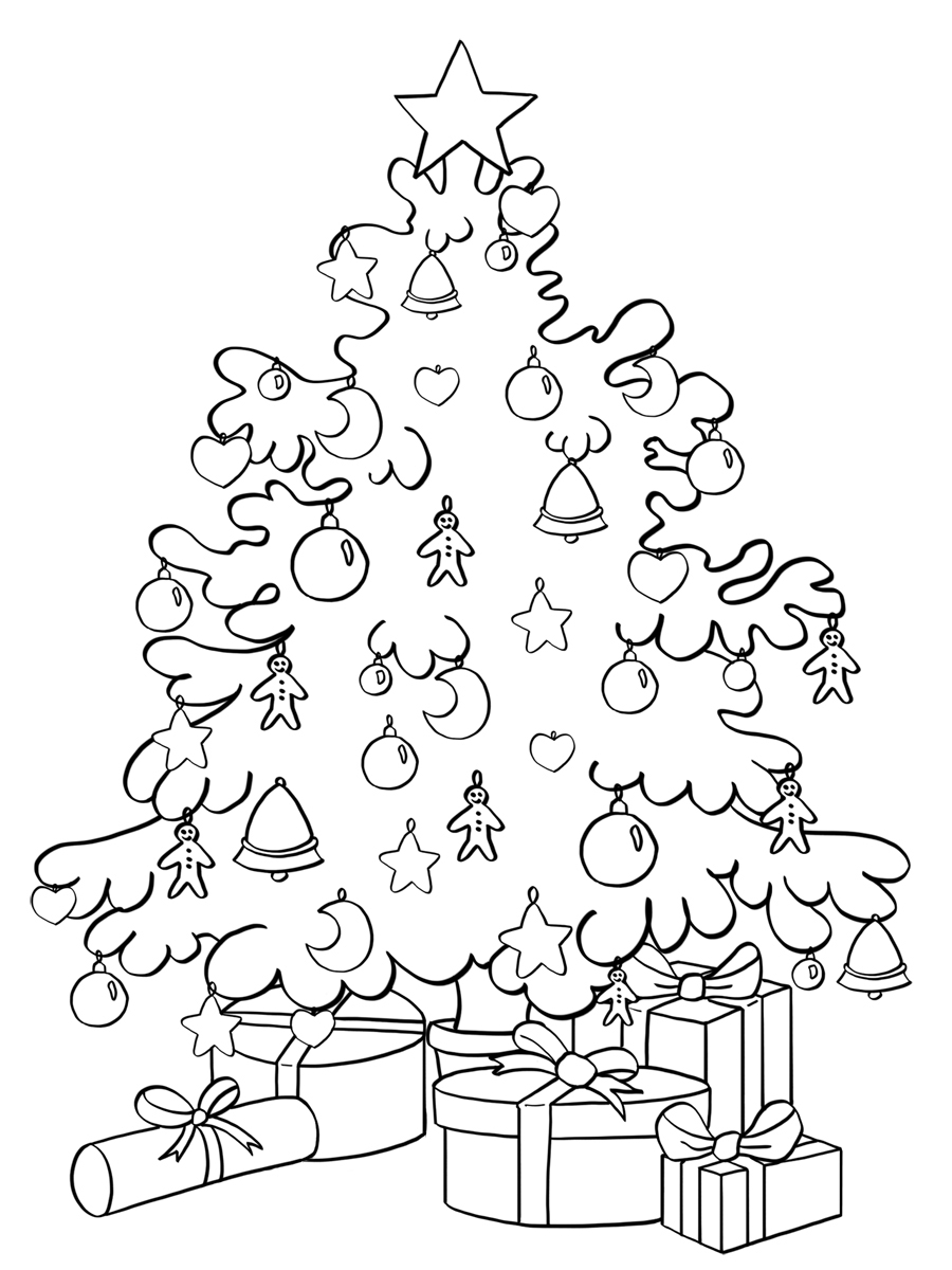 Dessin à colorier: Sapin de Noël (Objets) #167565 - Coloriages à Imprimer Gratuits