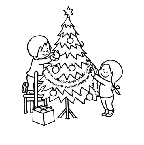 Dessin à colorier: Sapin de Noël (Objets) #167583 - Coloriages à Imprimer Gratuits