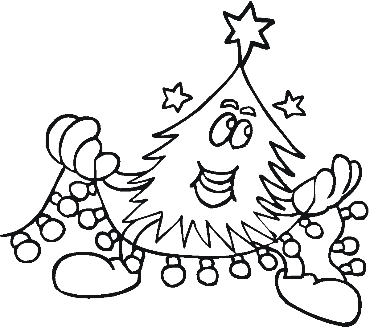 Dessin à colorier: Sapin de Noël (Objets) #167620 - Coloriages à Imprimer Gratuits