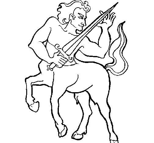 Dessin à colorier: Centaure (Personnages) #149593 - Coloriages à Imprimer Gratuits