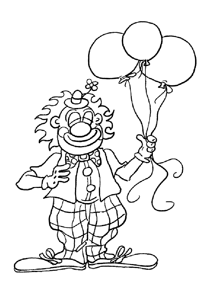 Dessin à colorier: Clown (Personnages) #90892 - Coloriages à Imprimer Gratuits