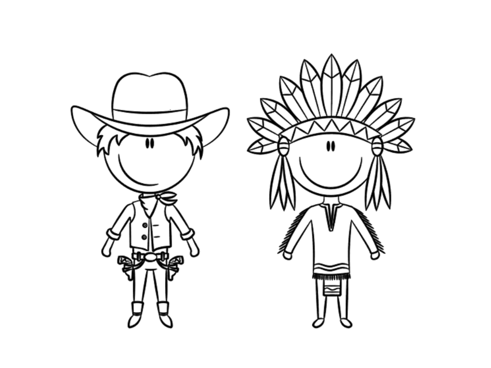 Dessin à colorier: Cowboy (Personnages) #91522 - Coloriages à Imprimer Gratuits
