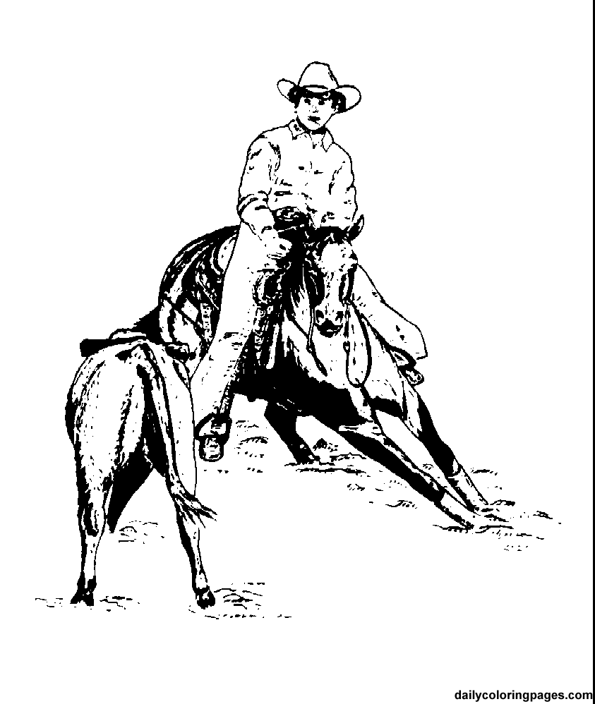 Dessin à colorier: Cowboy (Personnages) #91568 - Coloriages à Imprimer Gratuits