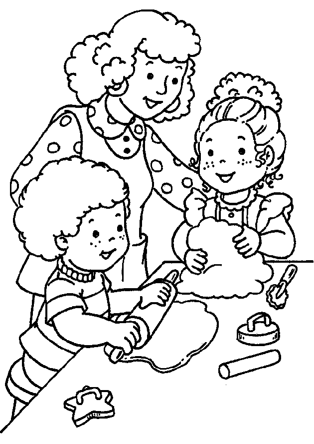 Dessin à colorier: Famille (Personnages) #95207 - Coloriages à Imprimer Gratuits