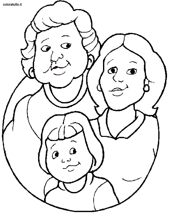 Dessin à colorier: Famille (Personnages) #95226 - Coloriages à Imprimer Gratuits