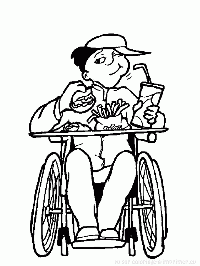 Dessin à colorier: Handicapé (Personnages) #98441 - Coloriages à Imprimer Gratuits