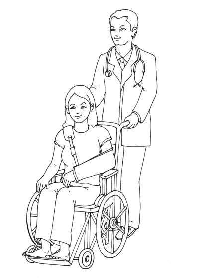 Dessin à colorier: Handicapé (Personnages) #98447 - Coloriages à Imprimer Gratuits