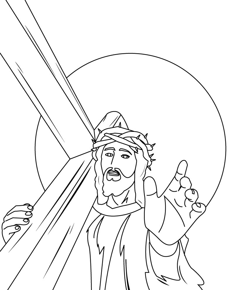 Dessin à colorier: Jesus (Personnages) #98902 - Coloriages à Imprimer Gratuits