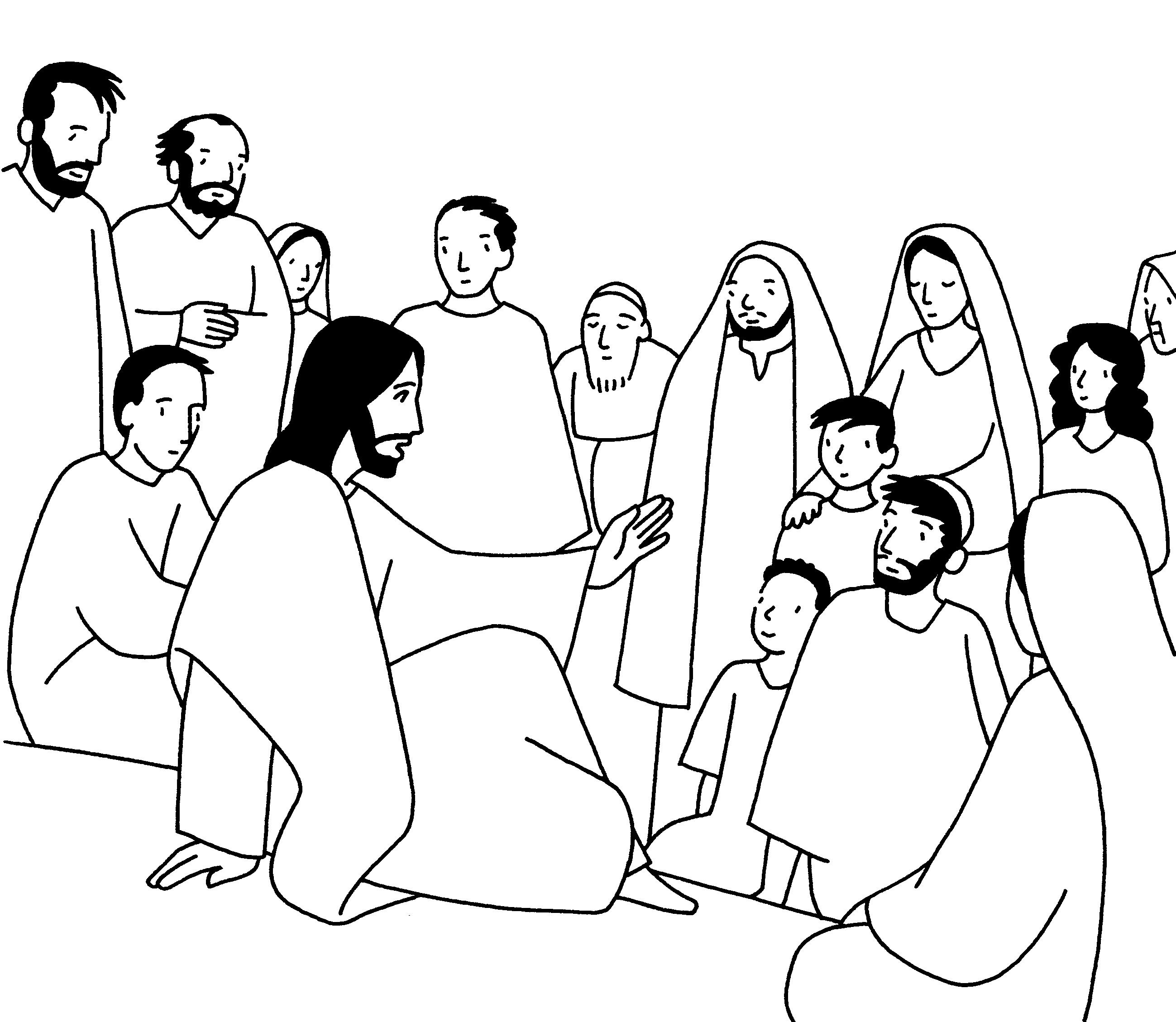 Dessin à colorier: Jesus (Personnages) #98943 - Coloriages à Imprimer Gratuits
