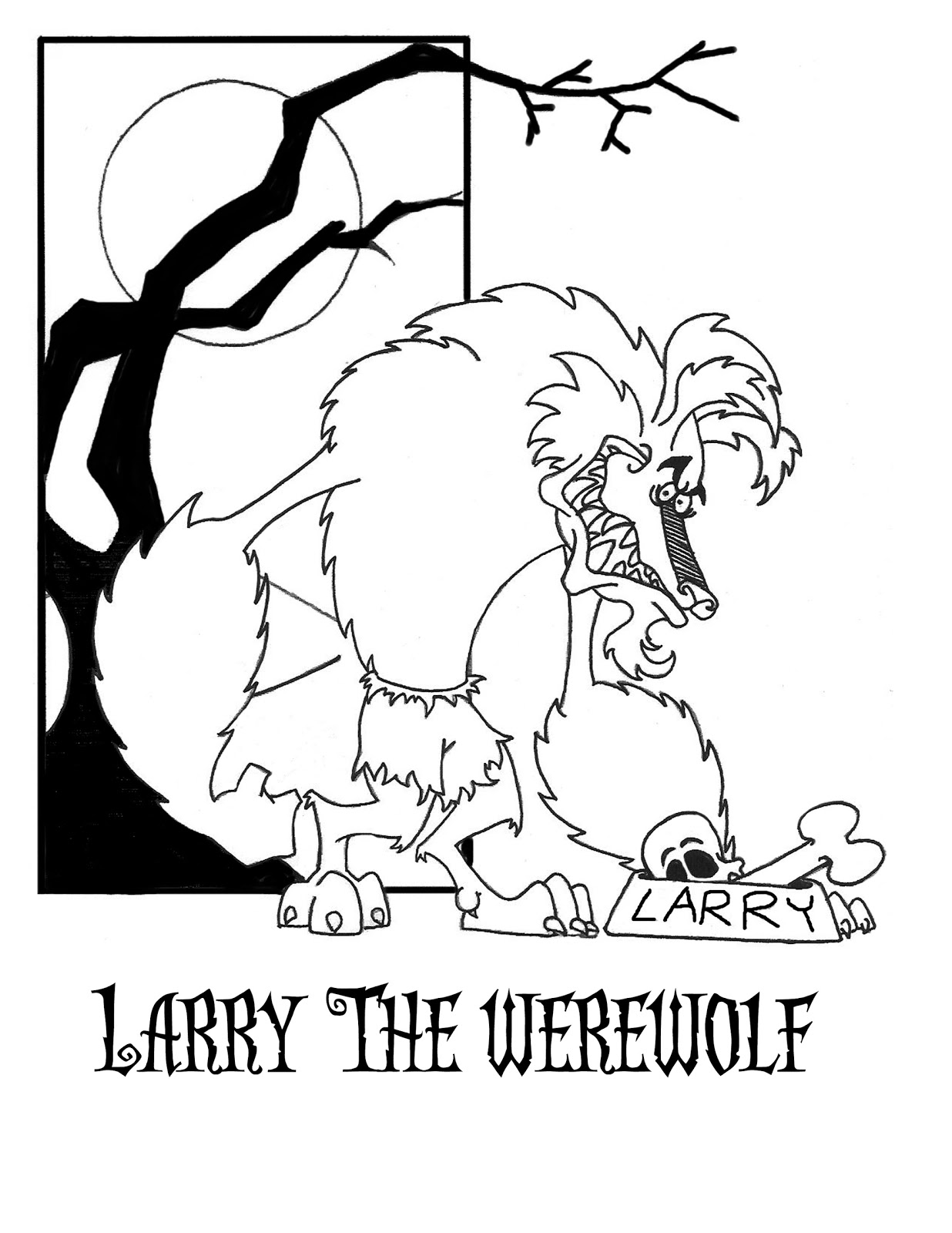 Dessin à colorier: Loup garou (Personnages) #100037 - Coloriages à Imprimer Gratuits