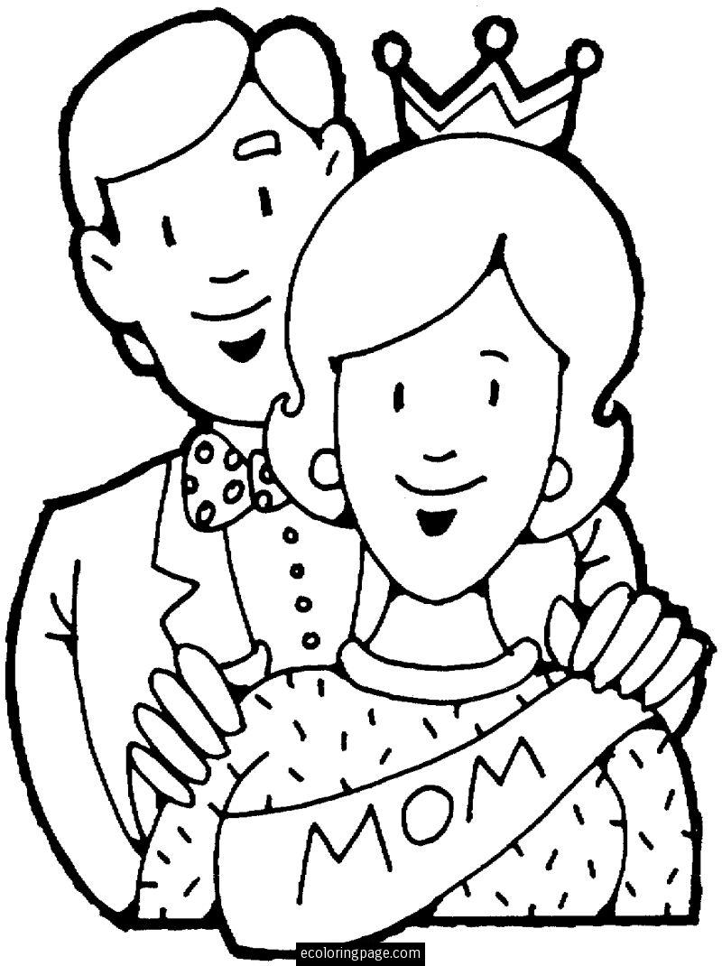 Dessin à colorier: Maman (Personnages) #101132 - Coloriages à Imprimer Gratuits