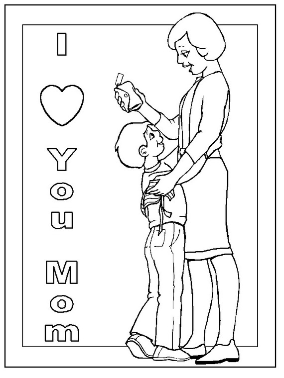 Dessin à colorier: Maman (Personnages) #101191 - Coloriages à Imprimer Gratuits