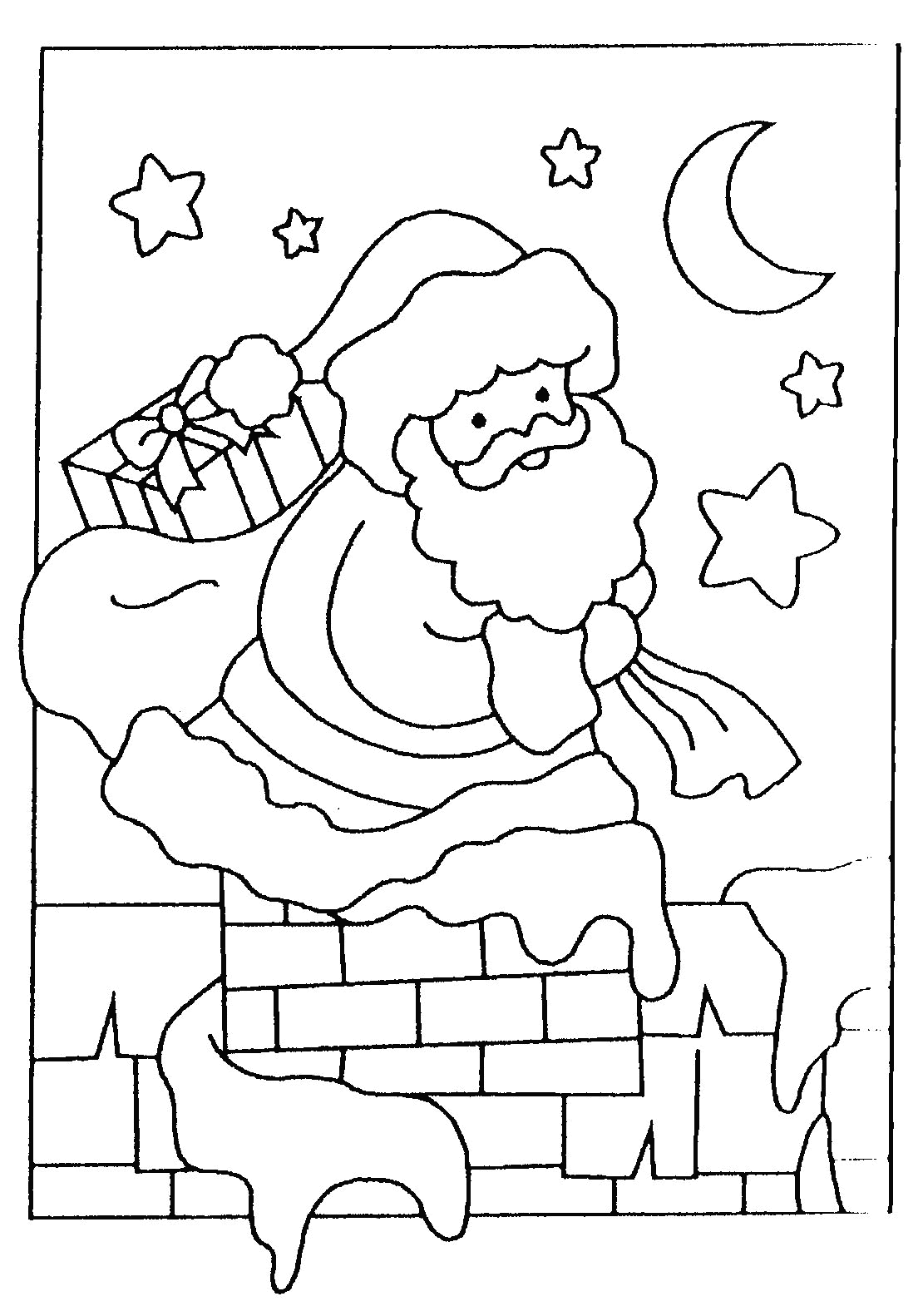 Dessin à colorier: Père Noël (Personnages) #104654 - Coloriages à Imprimer Gratuits