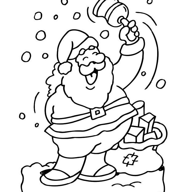 Dessin à colorier: Père Noël (Personnages) #104664 - Coloriages à Imprimer Gratuits