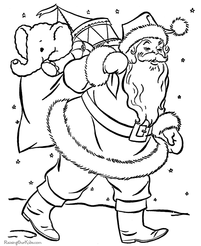 Dessin à colorier: Père Noël (Personnages) #104680 - Coloriages à Imprimer Gratuits