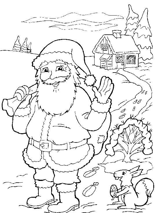 Dessin à colorier: Père Noël (Personnages) #104686 - Coloriages à Imprimer Gratuits
