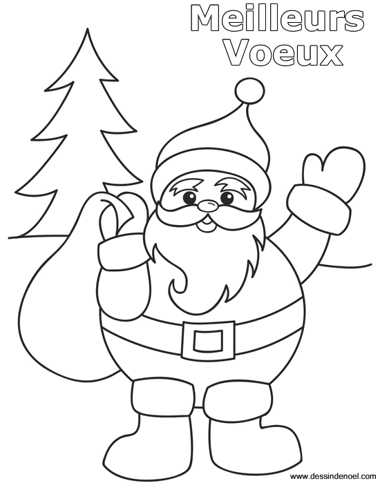 Dessin à colorier: Père Noël (Personnages) #104695 - Coloriages à Imprimer Gratuits