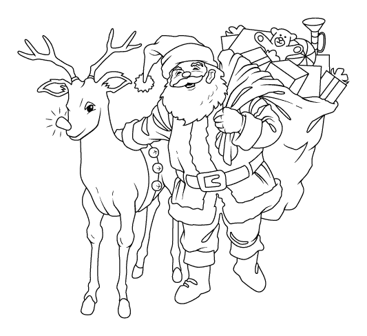 Dessin à colorier: Père Noël (Personnages) #104731 - Coloriages à Imprimer Gratuits