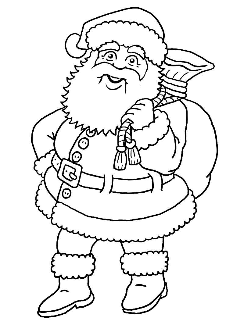 Dessin à colorier: Père Noël (Personnages) #104752 - Coloriages à Imprimer Gratuits
