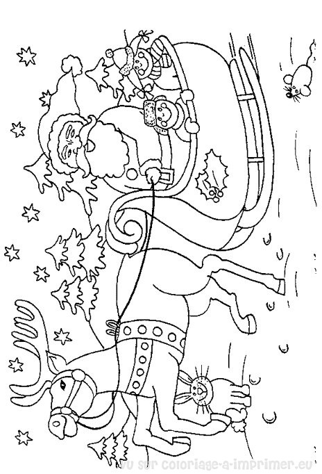 Dessin à colorier: Père Noël (Personnages) #104762 - Coloriages à Imprimer Gratuits