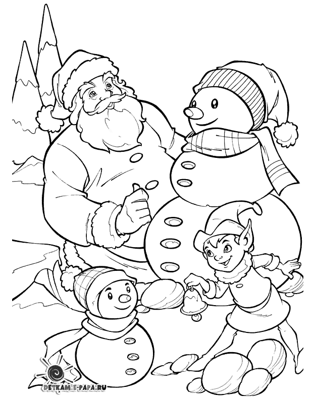 Dessin à colorier: Père Noël (Personnages) #104836 - Coloriages à Imprimer Gratuits