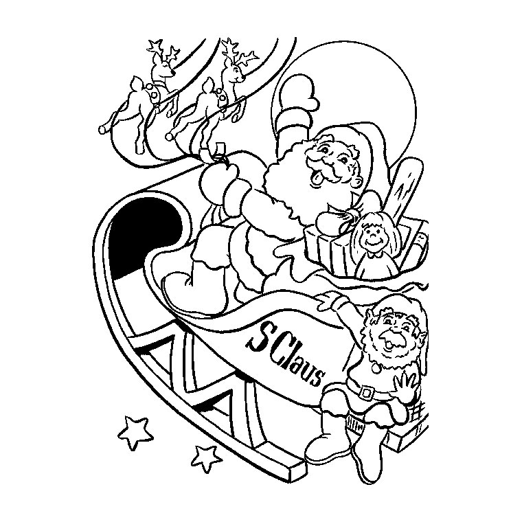 Dessin à colorier: Père Noël (Personnages) #104840 - Coloriages à Imprimer Gratuits