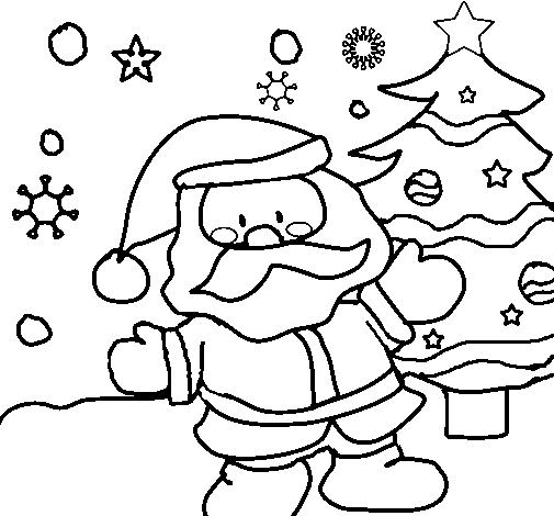 Dessin à colorier: Père Noël (Personnages) #104854 - Coloriages à Imprimer Gratuits