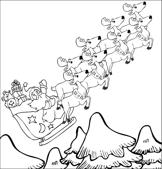 Dessin à colorier: Père Noël (Personnages) #104904 - Coloriages à Imprimer Gratuits