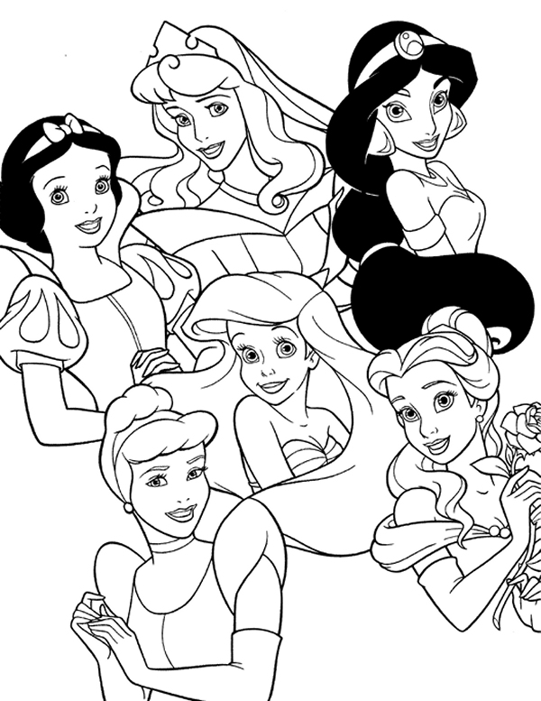Dessin à colorier: Princesse (Personnages) #85172 - Coloriages à Imprimer Gratuits
