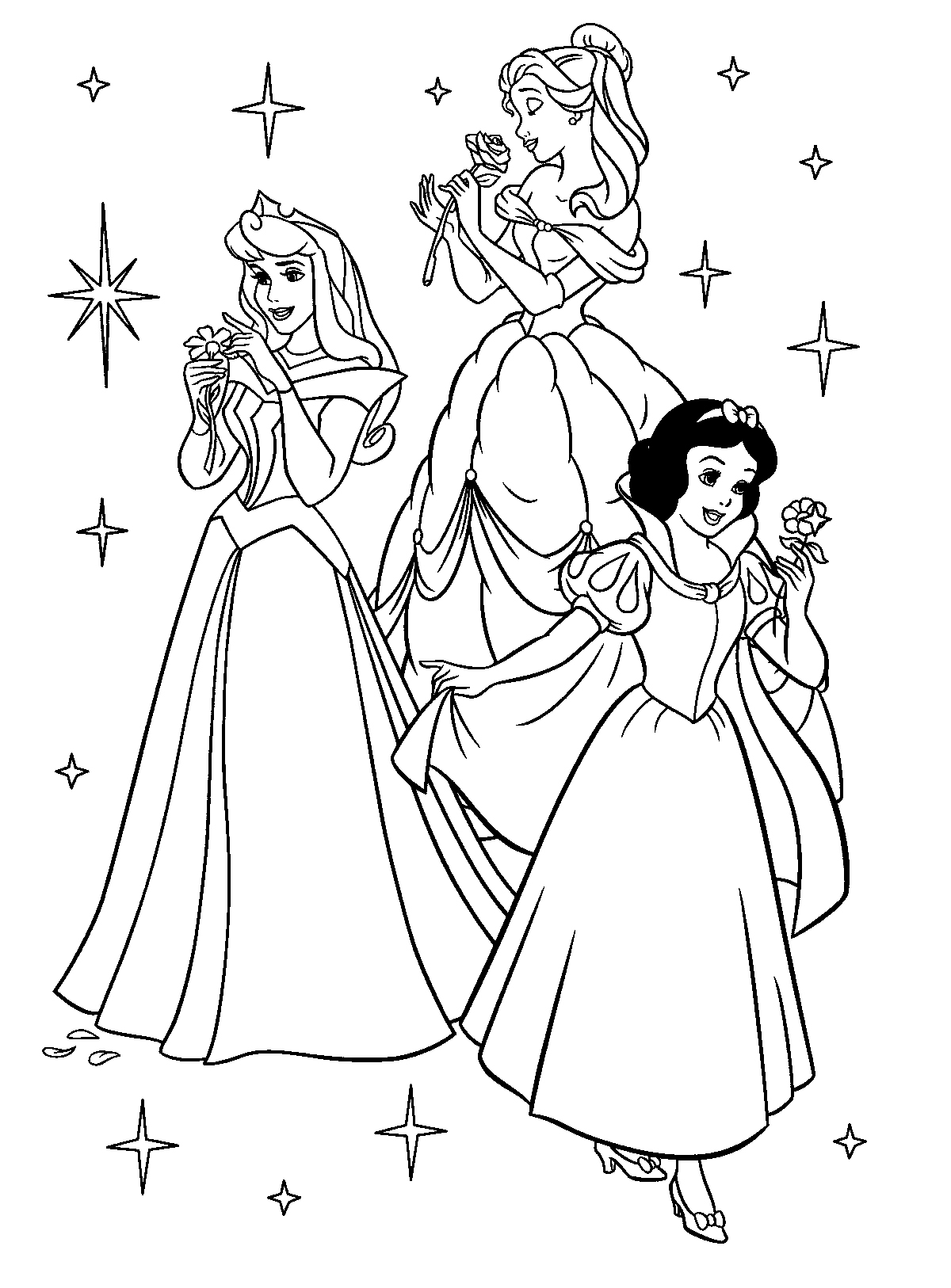 Dessin à colorier: Princesse (Personnages) #85174 - Coloriages à Imprimer Gratuits