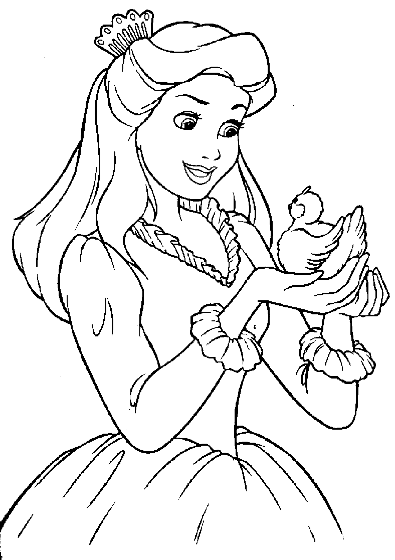 Dessin à colorier: Princesse (Personnages) #85175 - Coloriages à Imprimer Gratuits