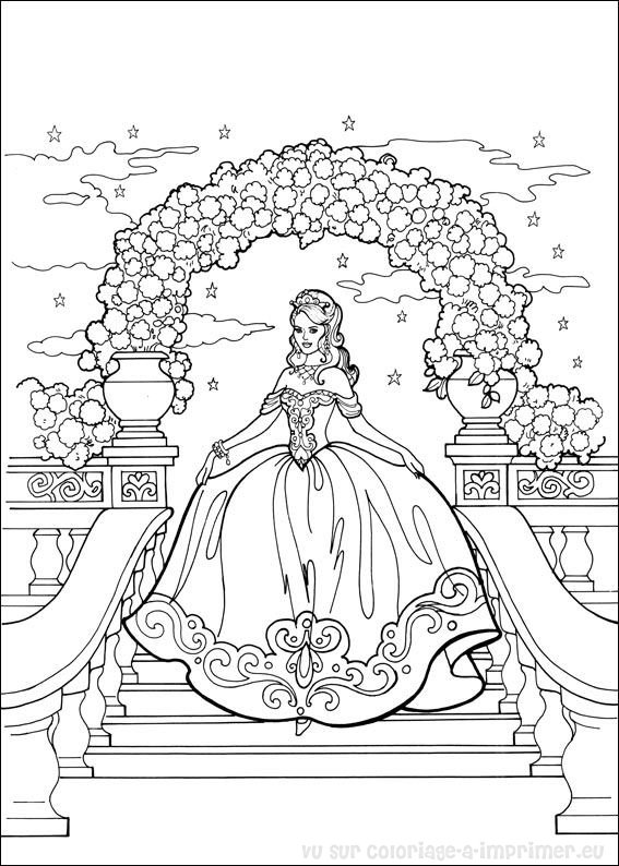 Dessin à colorier: Princesse (Personnages) #85199 - Coloriages à Imprimer Gratuits