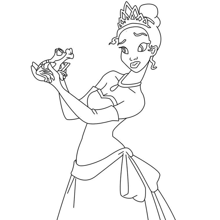 Dessin à colorier: Princesse (Personnages) #85278 - Coloriages à Imprimer Gratuits