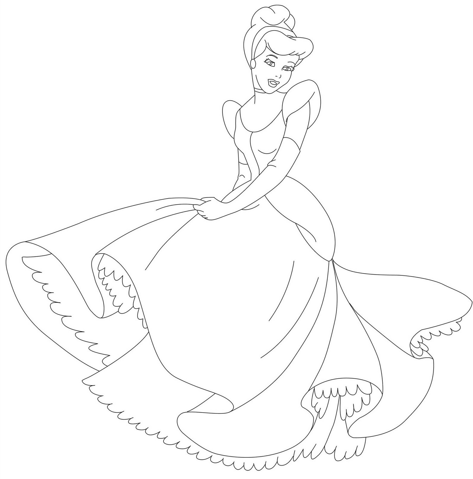 Dessin à colorier: Princesse (Personnages) #85301 - Coloriages à Imprimer Gratuits