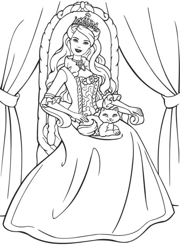 Dessin à colorier: Princesse (Personnages) #85332 - Coloriages à Imprimer Gratuits